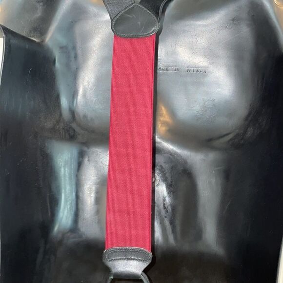 Black & maroon suspenders - Picture 7 of 7